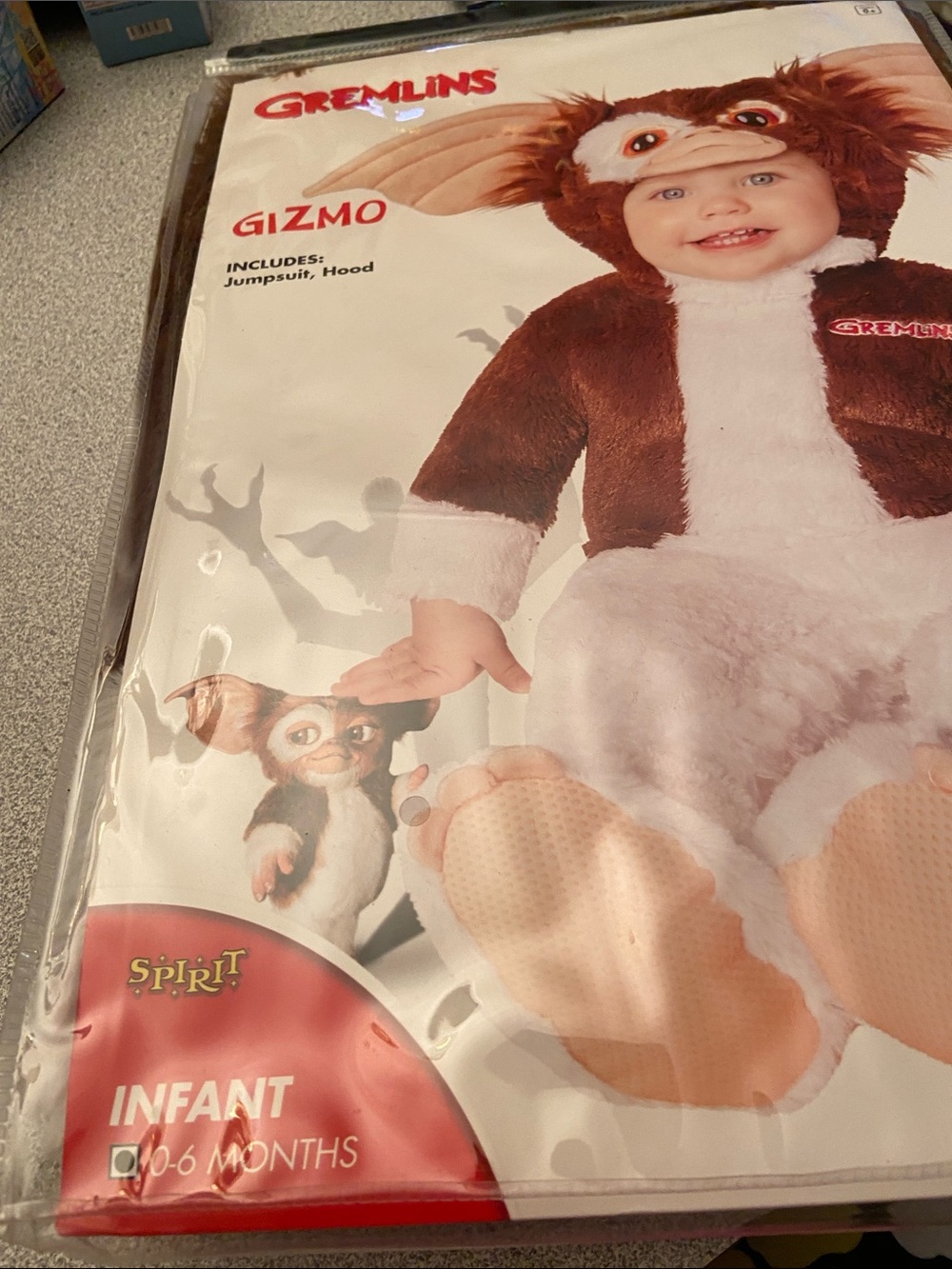 Spirit Gizmo Infant Plush Costume - Brown & White - Picture 4 of 4